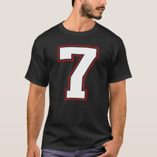 Number 7 Birthday Sports Team Player Numbered T-Shirt