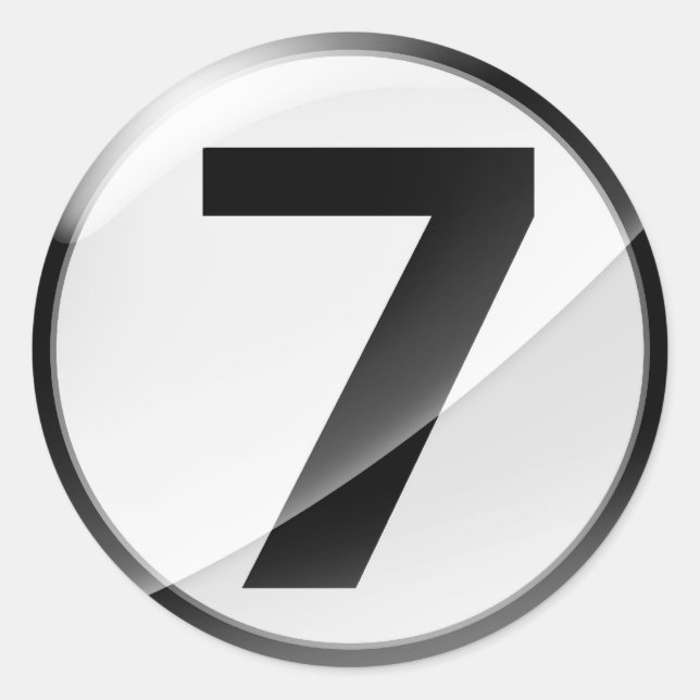Number 7 Black sticker (Front)