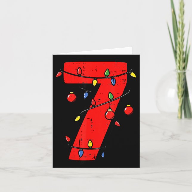 Number 7 Christmas 6 7 Matching 67 Meme Men Women  Card (Front)