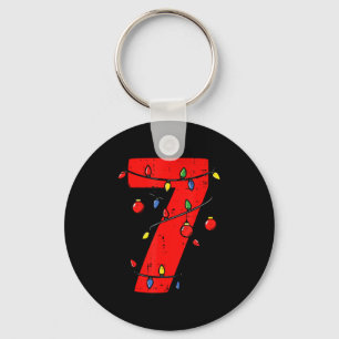 Number 7 Christmas 6 7 Matching 67 Meme Men Women  Keychain