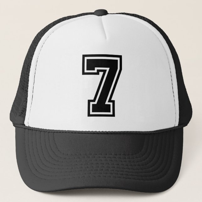 Number 7 Classic Trucker Hat (Front)