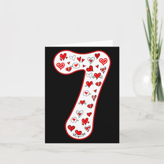 Number 7 Couple Costume Duo 67 Meme Six Seven Vale Card (Front)