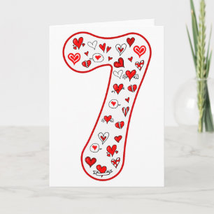 Number 7 Couple Costume Duo 67 Meme Six Seven Vale Card