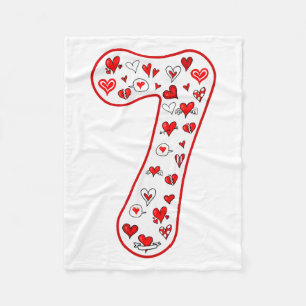 Number 7 Couple Costume Duo 67 Meme Six Seven Vale Fleece Blanket