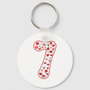 Number 7 Couple Costume Duo 67 Meme Six Seven Vale Keychain