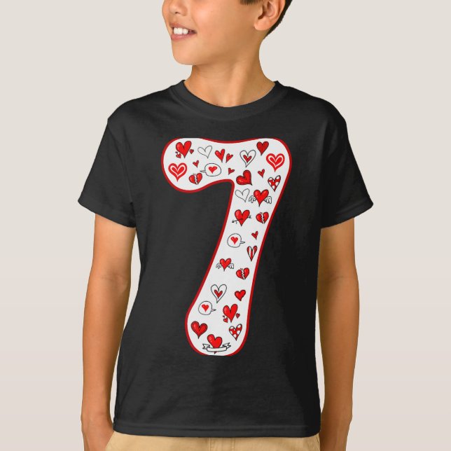 Number 7 Couple Costume Duo 67 Meme Six Seven Vale T-Shirt (Front)