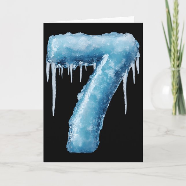 Number 7 Fire Ice Number Six Seven Meme 67 Alpha S Card (Front)