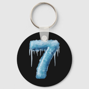 Number 7 Fire Ice Number Six Seven Meme 67 Alpha S Keychain
