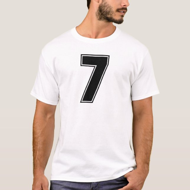 Number 7 frontside print T-Shirt (Front)
