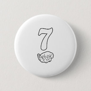Number 7 Funny 67 Six Seven Meme Hands Couple Matc 2 Inch Round Button