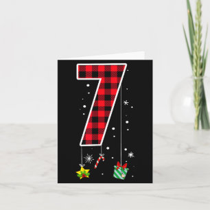 Number 7 Funny Meme Saying 6 7 Six Seven Christmas Card