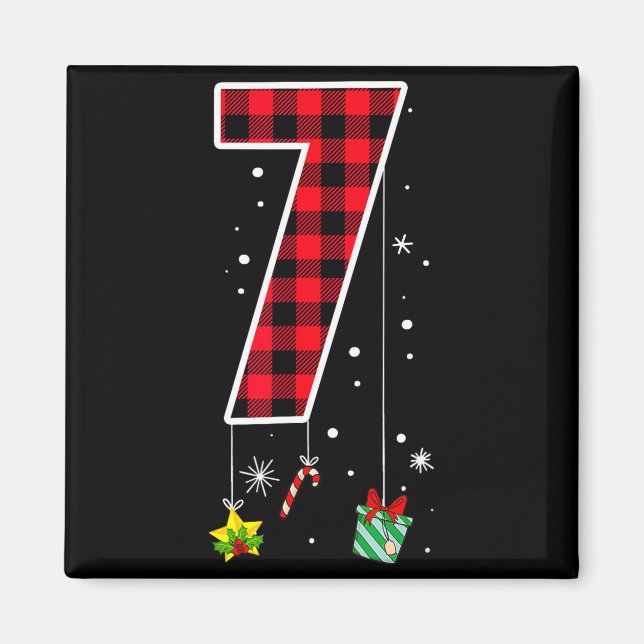 Number 7 Funny Meme Saying 6 7 Six Seven Christmas Magnet (Front)