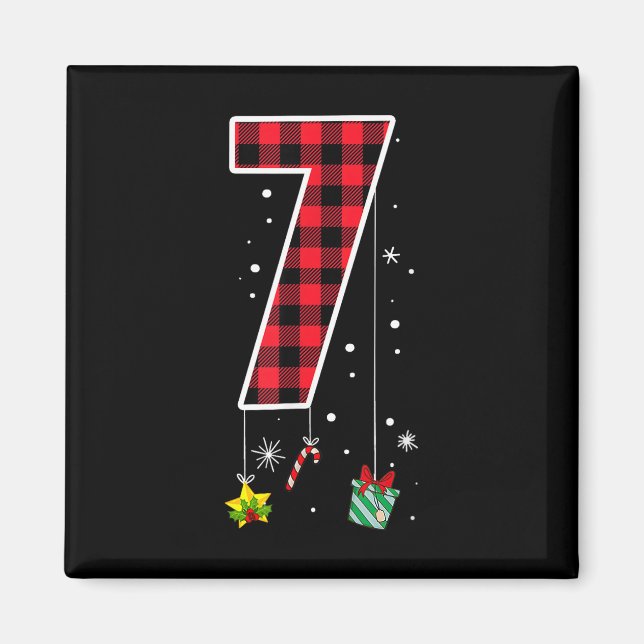 Number 7 Funny Meme Saying 6 7 Six Seven Christmas Magnet (Front)