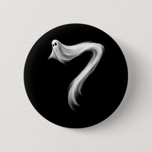 Number 7 Ghost Funny Six Seven 67 Halloween Meme 2 Inch Round Button