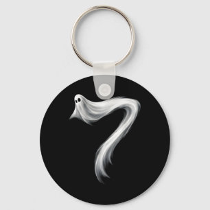Number 7 Ghost Funny Six Seven 67 Halloween Meme  Keychain