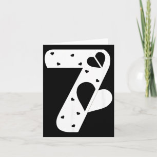 Number 7 Hearts Love 67 Couple Matching Christmas  Card
