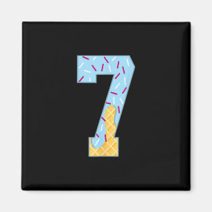 Number 7 Ice Cream Drip 67 Meme Couple Halloween C Magnet