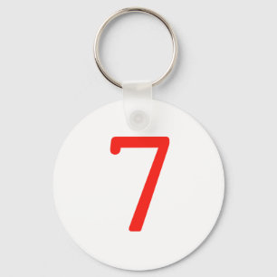 Number 7 keychain