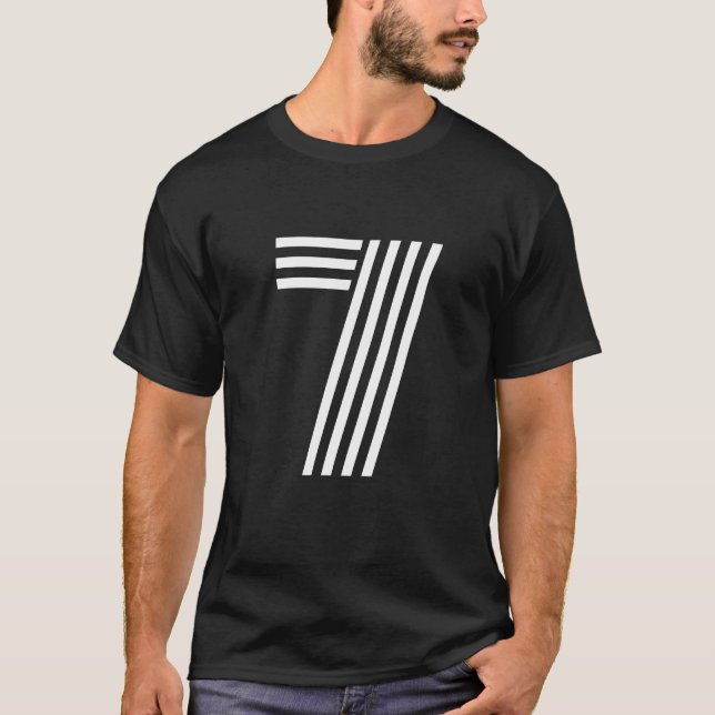 Number 7 - Lucky Number Seven T Shirt (Front)