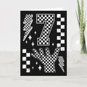 Number 7 Matching 67 Meme Checkered Costume Kids _ Card