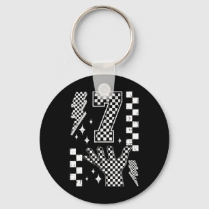 Number 7 Matching 67 Meme Checkered Costume Kids _ Keychain