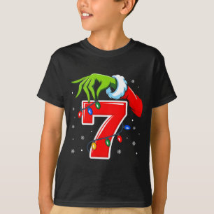 Number 7 Matching 67 Meme Christmas Elf Hand Boys  T-Shirt