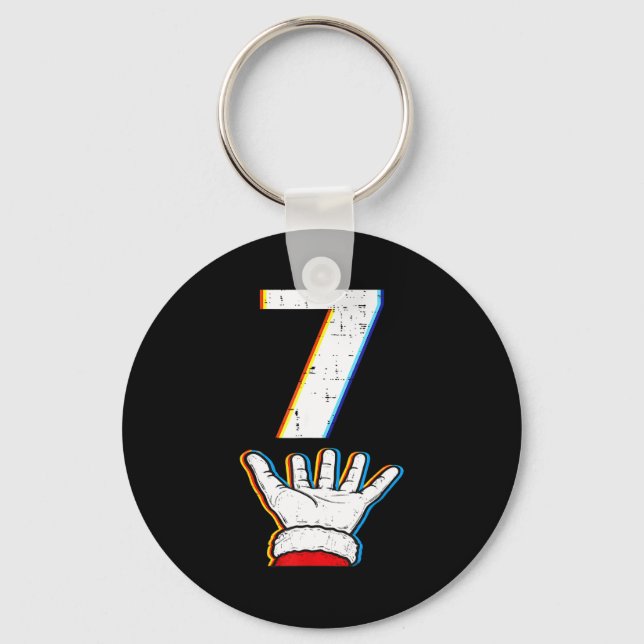 Number 7 Matching 67 Meme Christmas Pajamas Men Wo Keychain (Front)