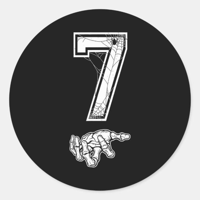 Number 7 Matching 67 Meme Couples Halloween Costum Classic Round Sticker (Front)