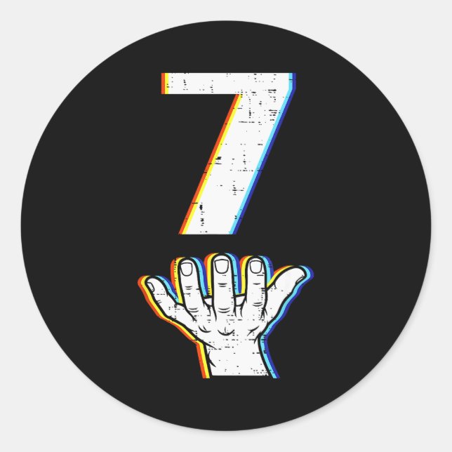 Number 7 Matching 67 Meme Halloween Costume Men Wo Classic Round Sticker (Front)