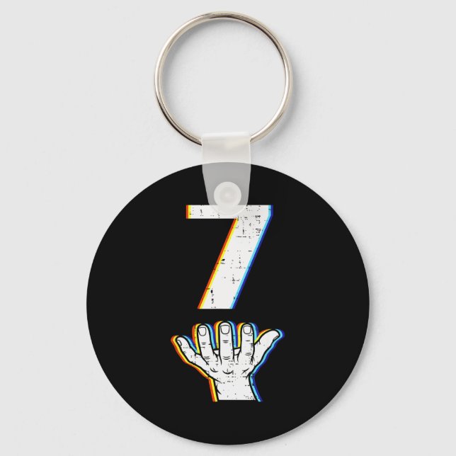 Number 7 Matching 67 Meme Halloween Costume Men Wo Keychain (Front)