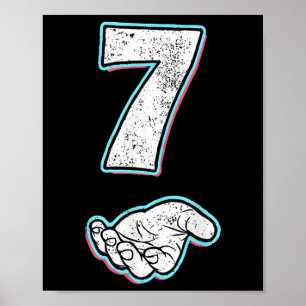 Number 7 Matching 67 Meme Halloween Costume Men Wo Poster