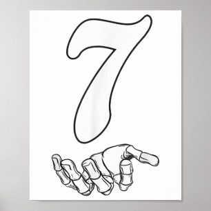 Number 7 Matching 67 Meme Halloween Costume Men Wo Poster