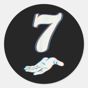 Number 7 Matching 67 Six Seven Meme Couple Hallowe Classic Round Sticker
