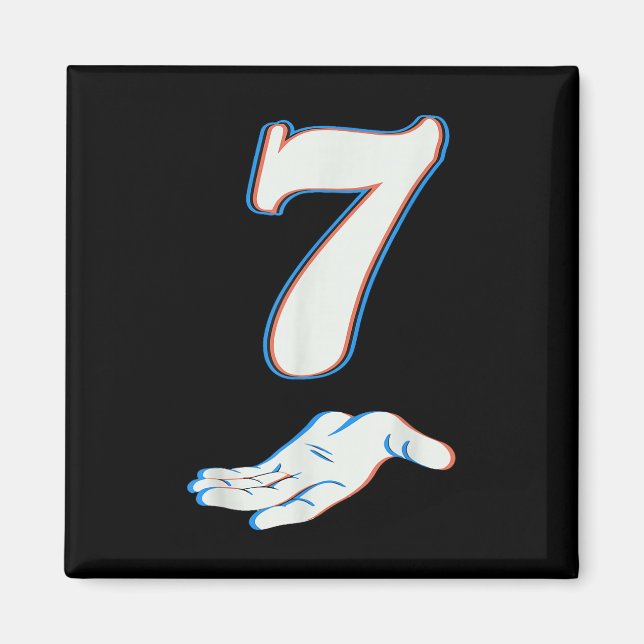 Number 7 Matching 67 Six Seven Meme Couple Hallowe Magnet (Front)