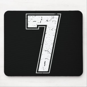 Number 7 Matching Costume 67 Meme Costume Distress Mouse Pad