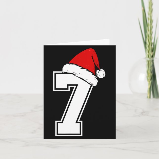 Number 7 Matching Six Seven 6 7 Meme 6 7 Christmas Card (Front)