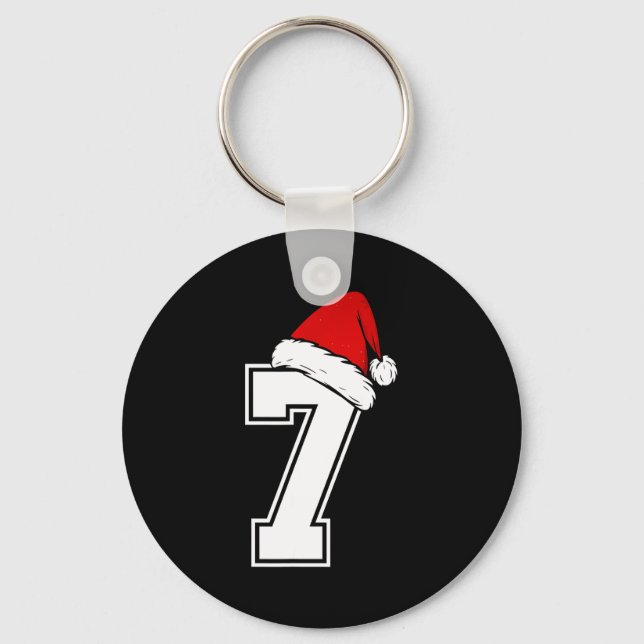 Number 7 Matching Six Seven 6 7 Meme 6 7 Christmas Keychain (Front)