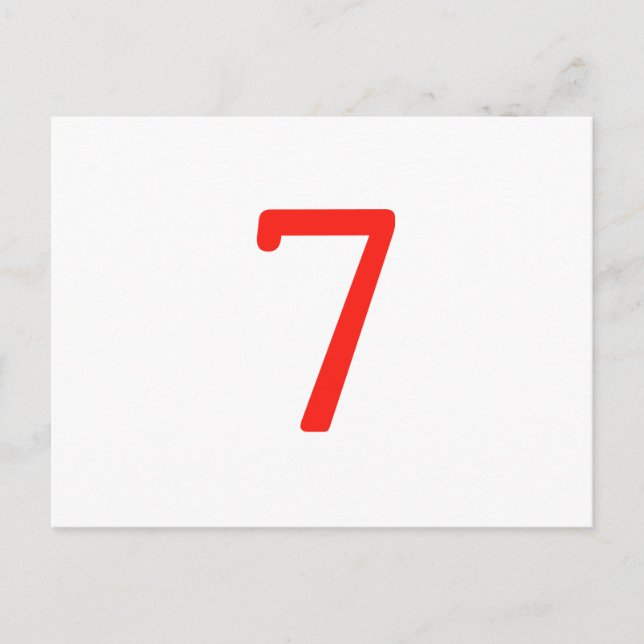 Number 7 postcard (Front)