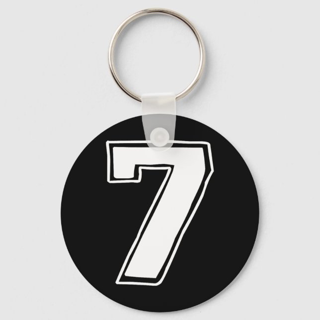 Number 7 Six Seven 6 7 Meme 67 Funny 7th Birthday  Keychain (Front)