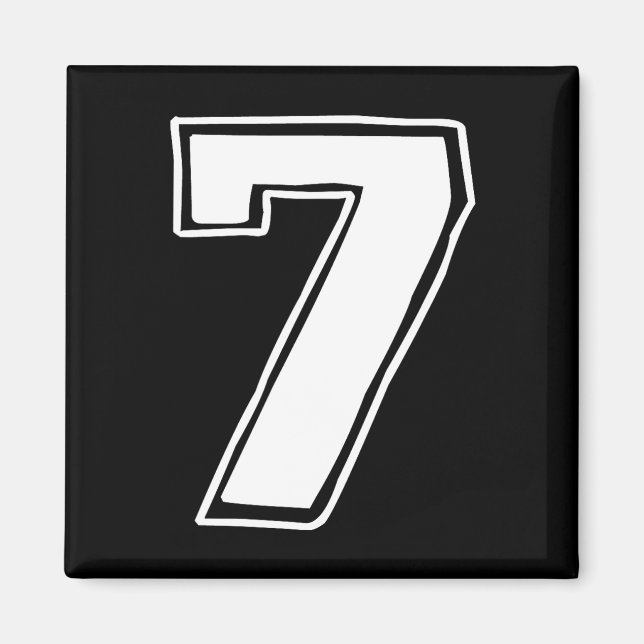 Number 7 Six Seven 6 7 Meme 67 Funny 7th Birthday  Magnet (Front)
