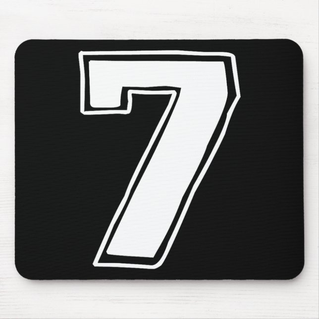 Number 7 Six Seven 6 7 Meme 67 Funny 7th Birthday  Mouse Pad (Front)