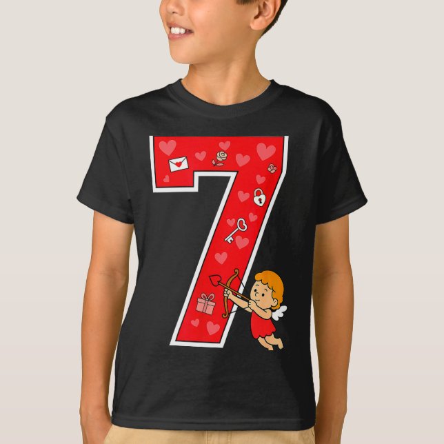 Number 7 Six Seven 6 7 Meme Couple Valentine Match T-Shirt (Front)
