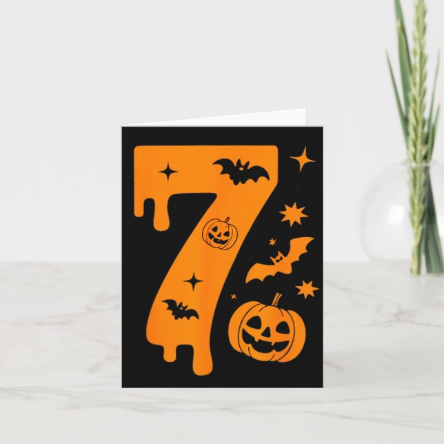 Number 7 Six Seven 6 7 Meme Funny Design Couples H Card (Front)