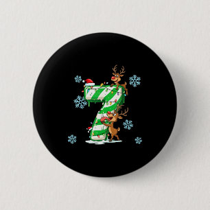 Number 7 Six Seven Gen Z Alpha Slang Ugly Christma 2 Inch Round Button