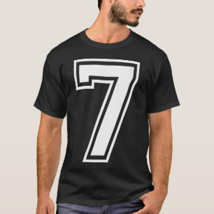 Number 7 Sports Player Number Back T-Shirt