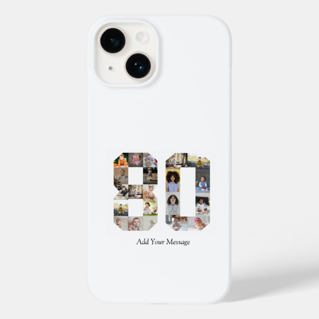 Number 80 Photo Collage Case-Mate iPhone Case (Back)