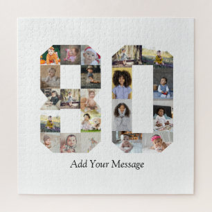 Number 80 Photo Collage Jigsaw Puzzle
