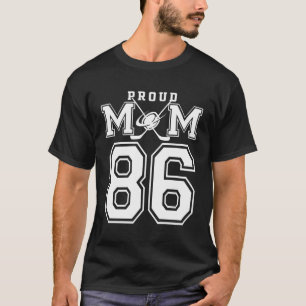 Number 86 Custom Proud Hockey Mom Personalized For T-Shirt