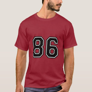 Number 86 Varsity Sports Jersey   86th Birthday T-Shirt