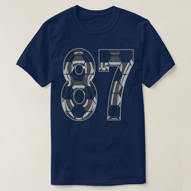 Number 87 Jersey 87 Mom Player Fan T-Shirt (Design Front)